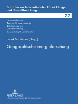 cover image of Geographische Energieforschung